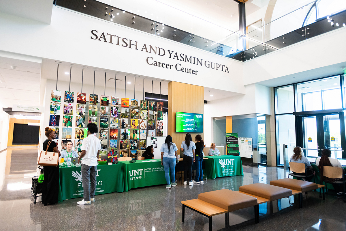 Satish and Yasmin Gupta Career Center exterior in the Frisco Landing building