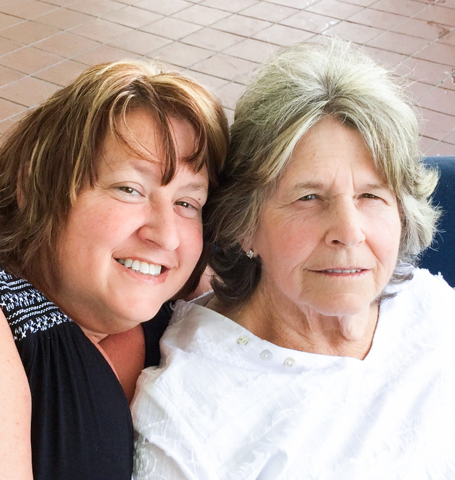 Niki Dash, dean of the College of Health and Public Service, with her late mother, Marsha.