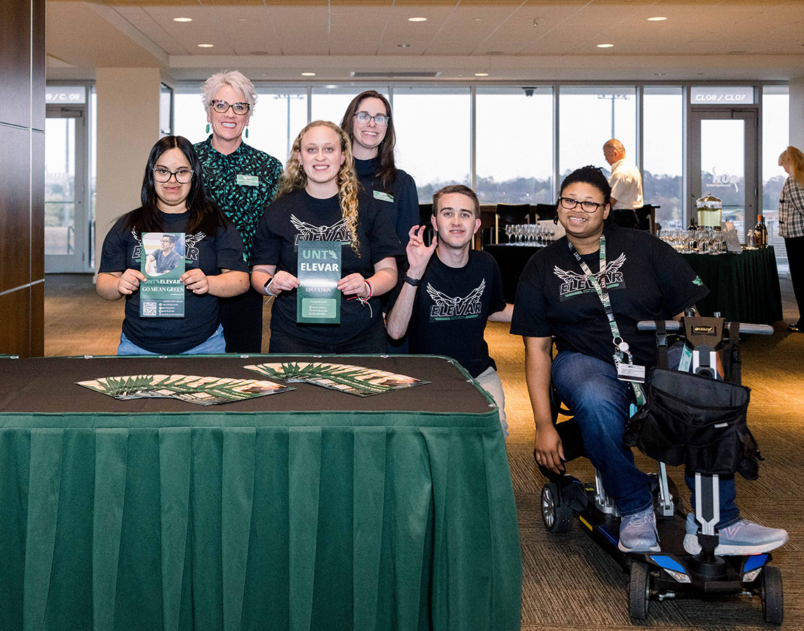 UNT Elevar students at a tabling event